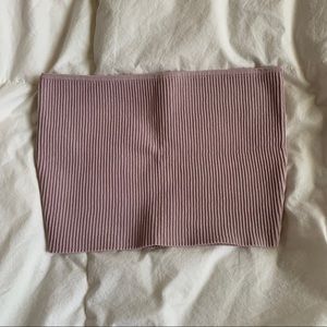 Lilac ribbed tube top